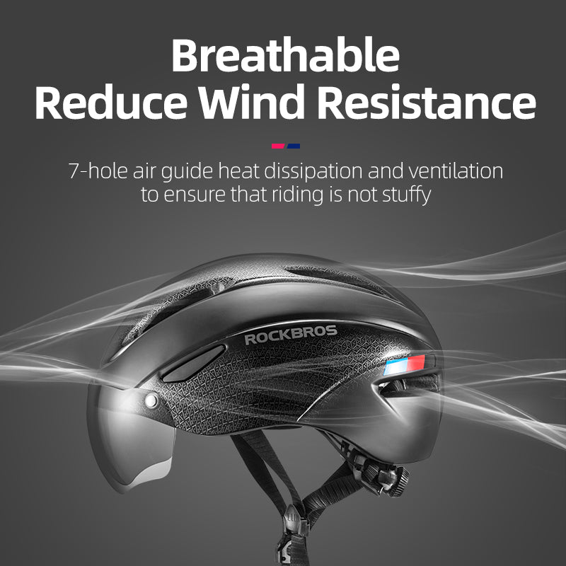 ROCKBROS Ultralight Magnetic Goggles Cycling Helmet