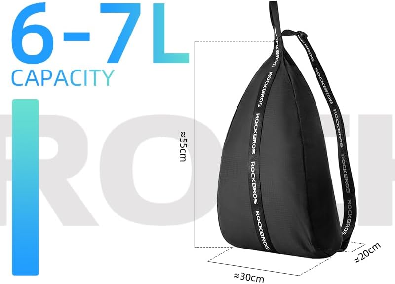 ROCKBROS Waterproof Motorcycle Helmet Backpack 7L Lightweight Storage Bag - ROCKBROS