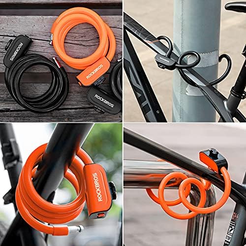 ROCKBROS 4ft Bike Cable Lock - Secure, Lightweight with Mounting Bracket - ROCKBROS