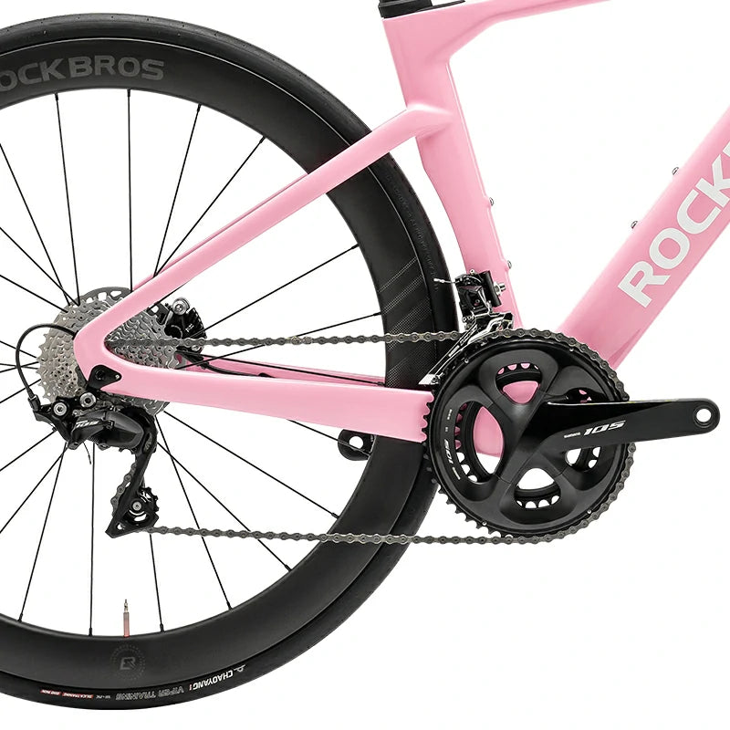 PGZ - Bicicleta de carretera de fibra de carbono – Rosa