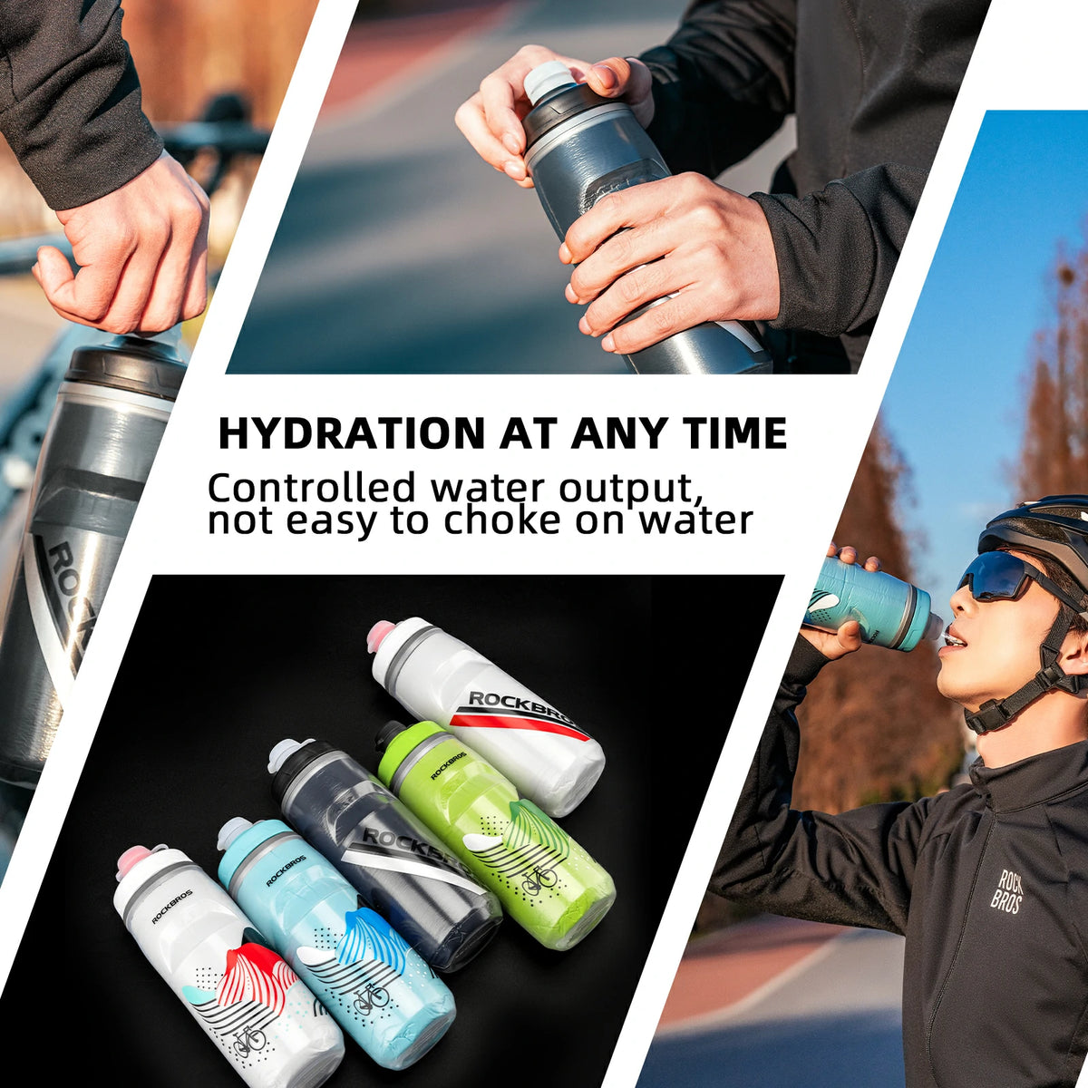 ROCKBROS 21OZ Insulated Bike Water Bottle