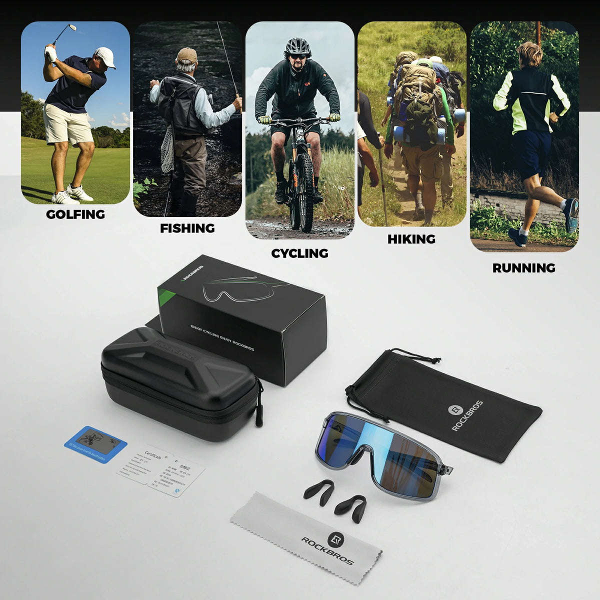 Gafas de sol polarizadas fotocromáticas para ciclismo
