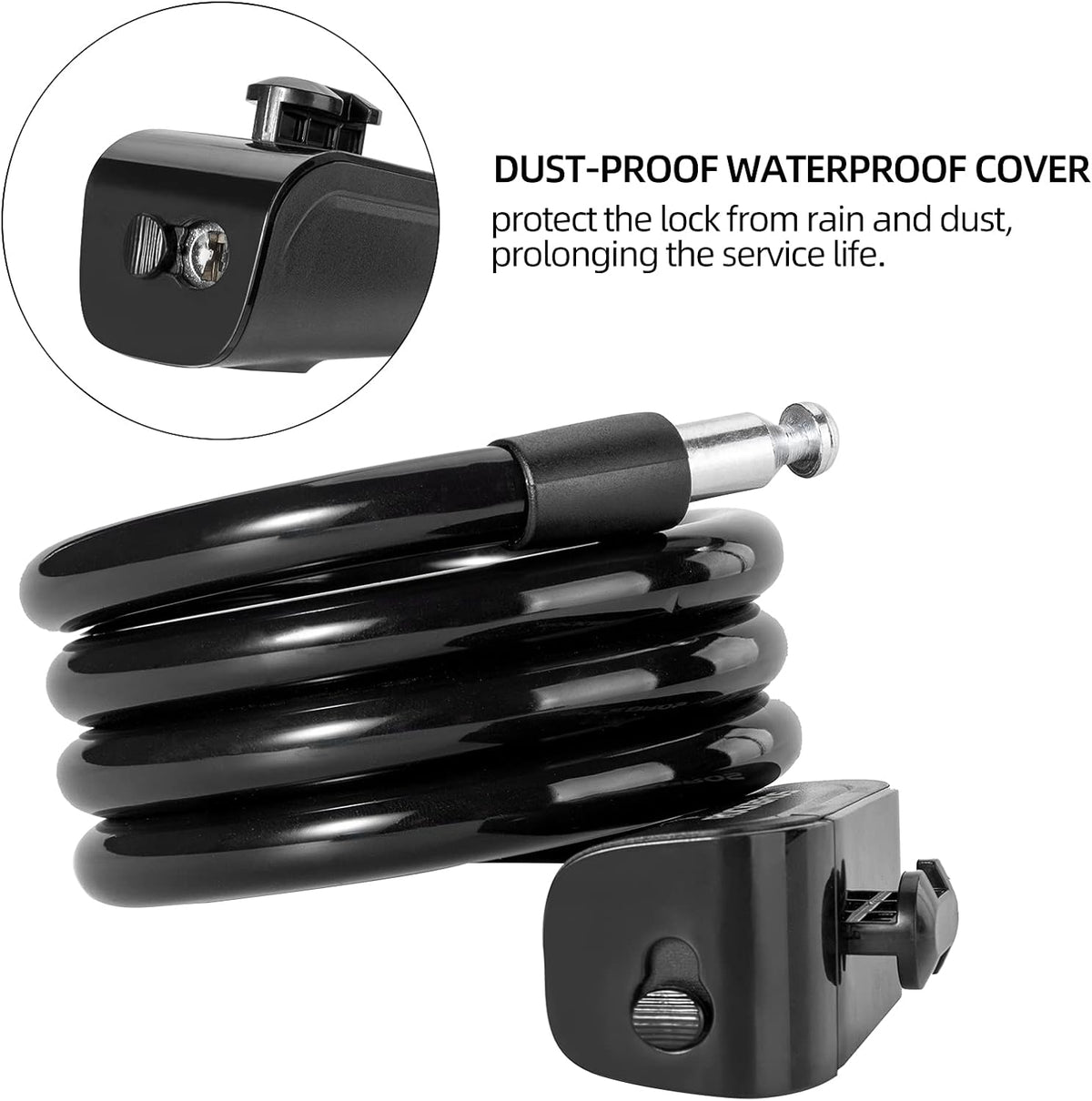 ROCKBROS 4ft Bike Cable Lock - Secure, Lightweight with Mounting Bracket - ROCKBROS