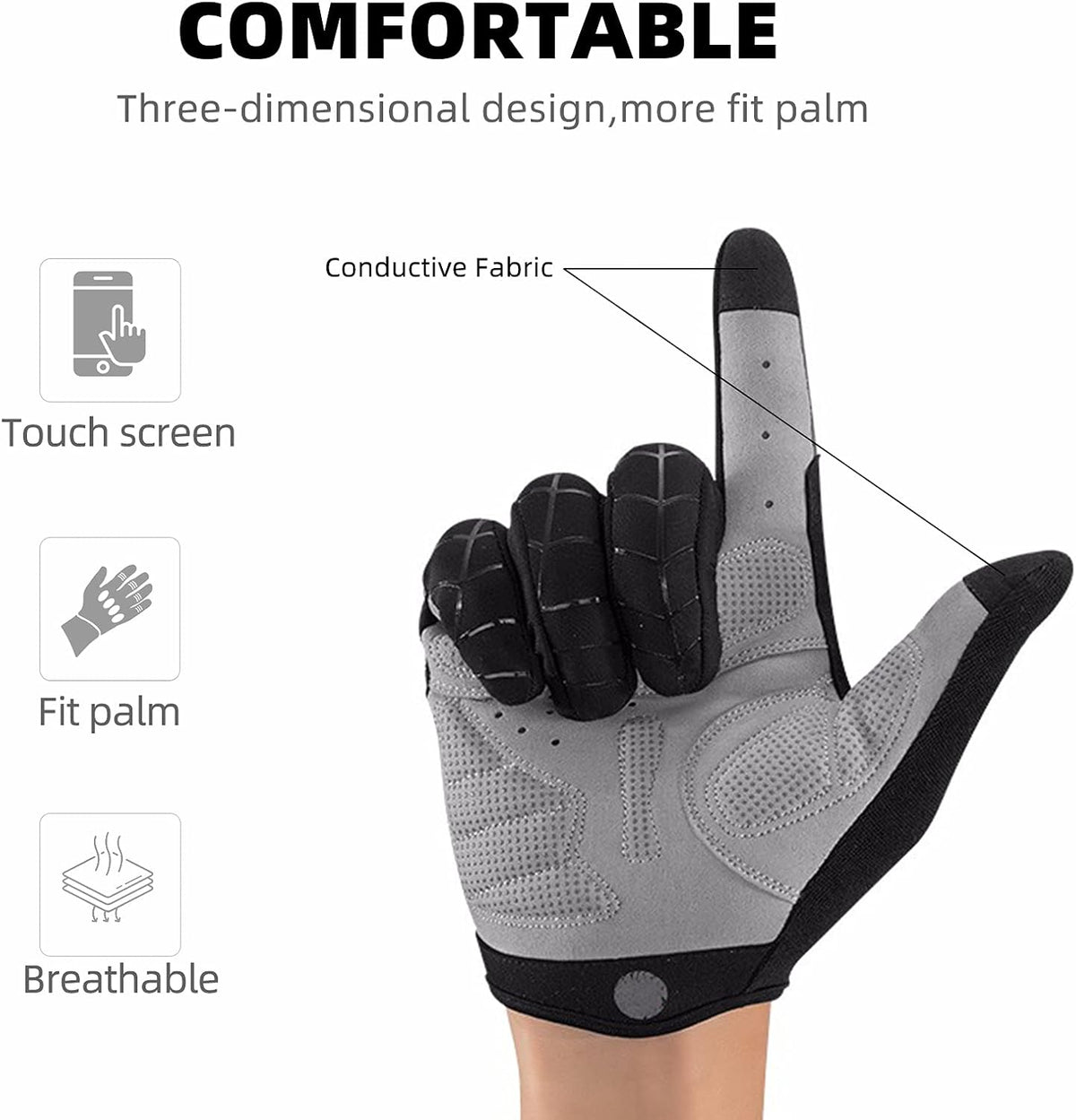 ROCKBROS Windproof Touch Screen Riding MTB Bike Gloves - ROCKBROS
