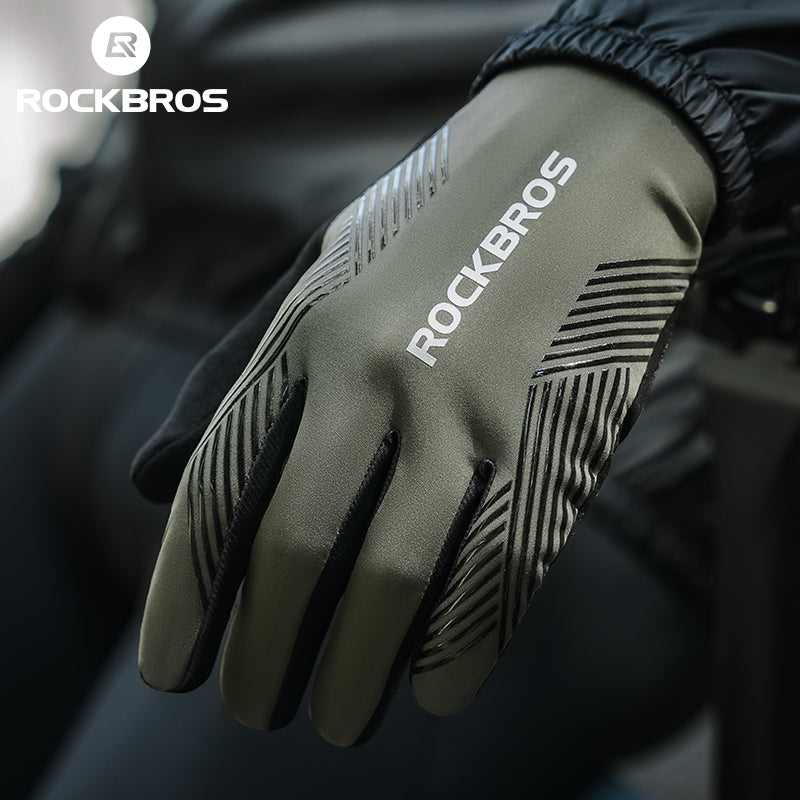 ROCKBROS MTB Gloves - Touch Screen, Anti-Slip Full Finger Cycling Gloves - ROCKBROSUSA
