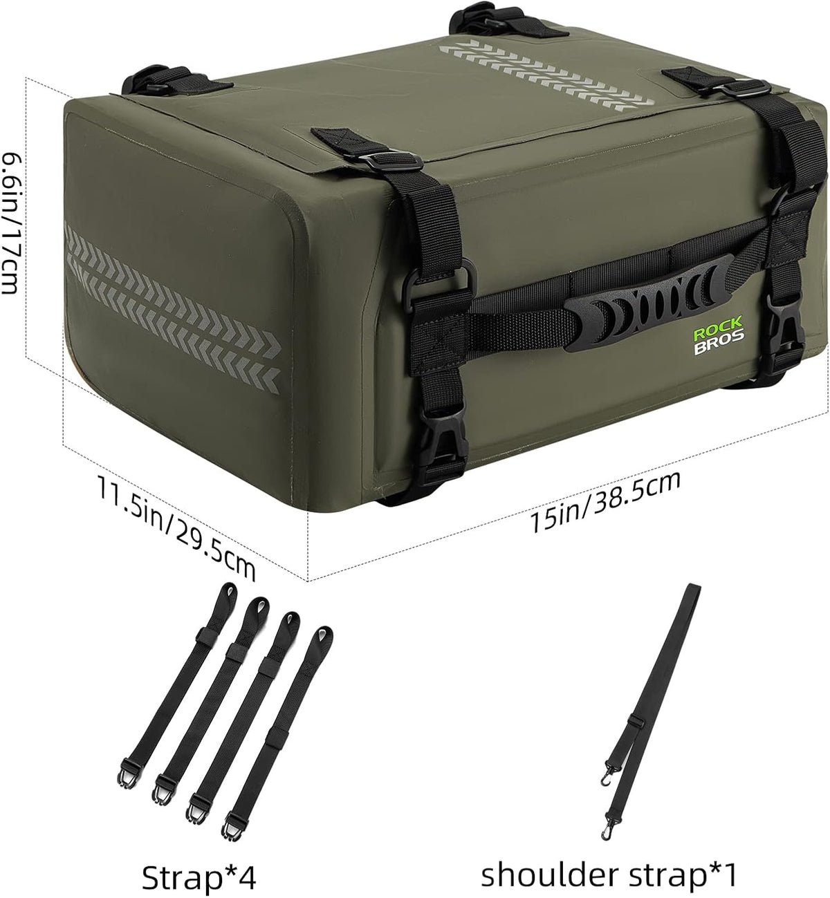 ROCKBROS 30L Waterproof Motorcycle Tail Bag Universal Fit Durable - ROCKBROS