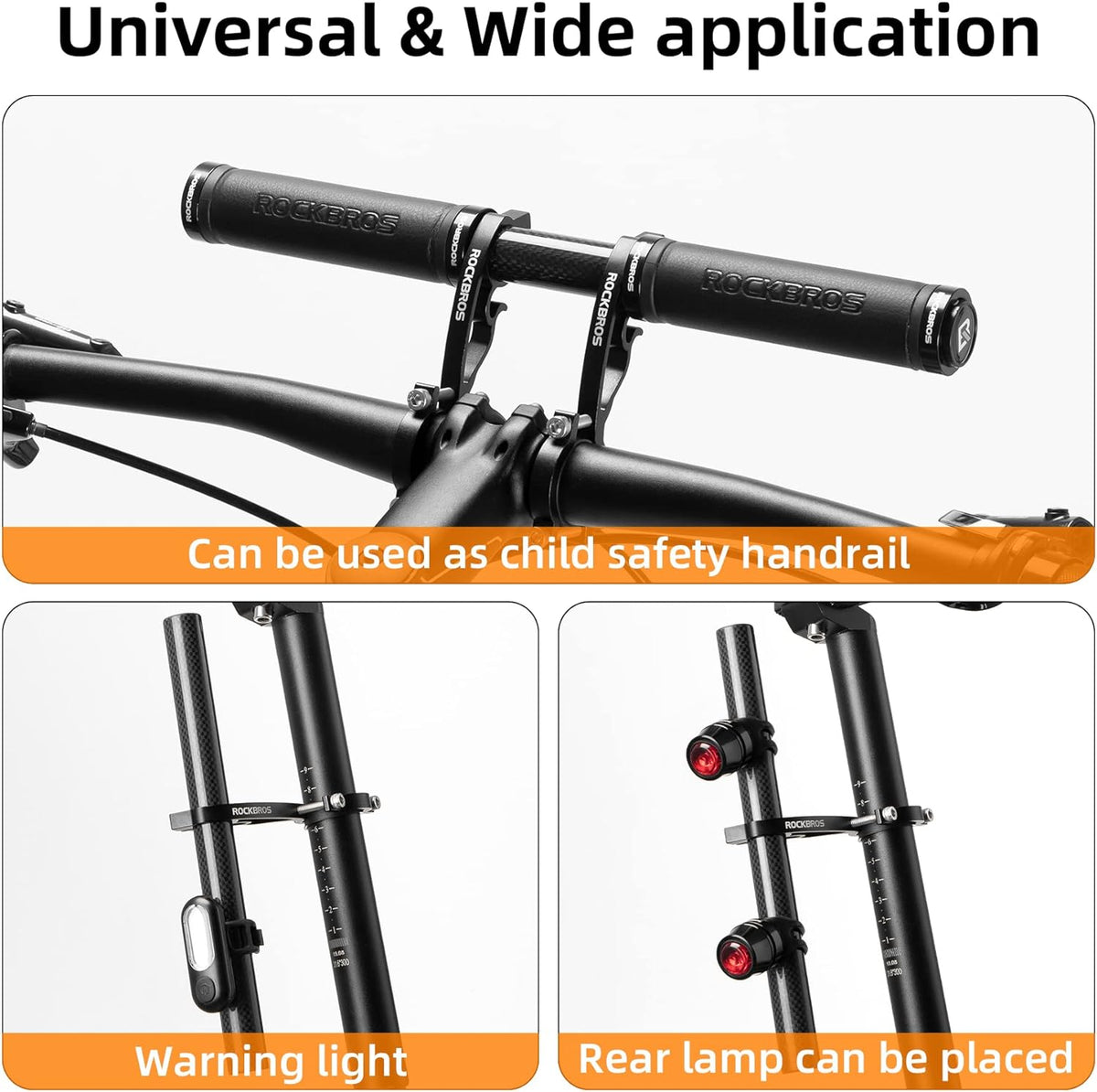 ROCKBROS Bike Handlebar Extender Double Lightweight Durable - ROCKBROS