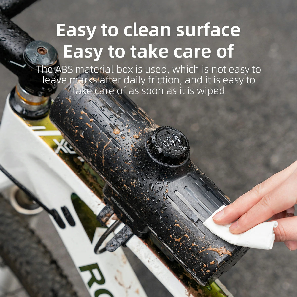 ROCKBROS Bolsa de Cuadro de Bicicleta Resistente al Agua con Candado de Contraseña