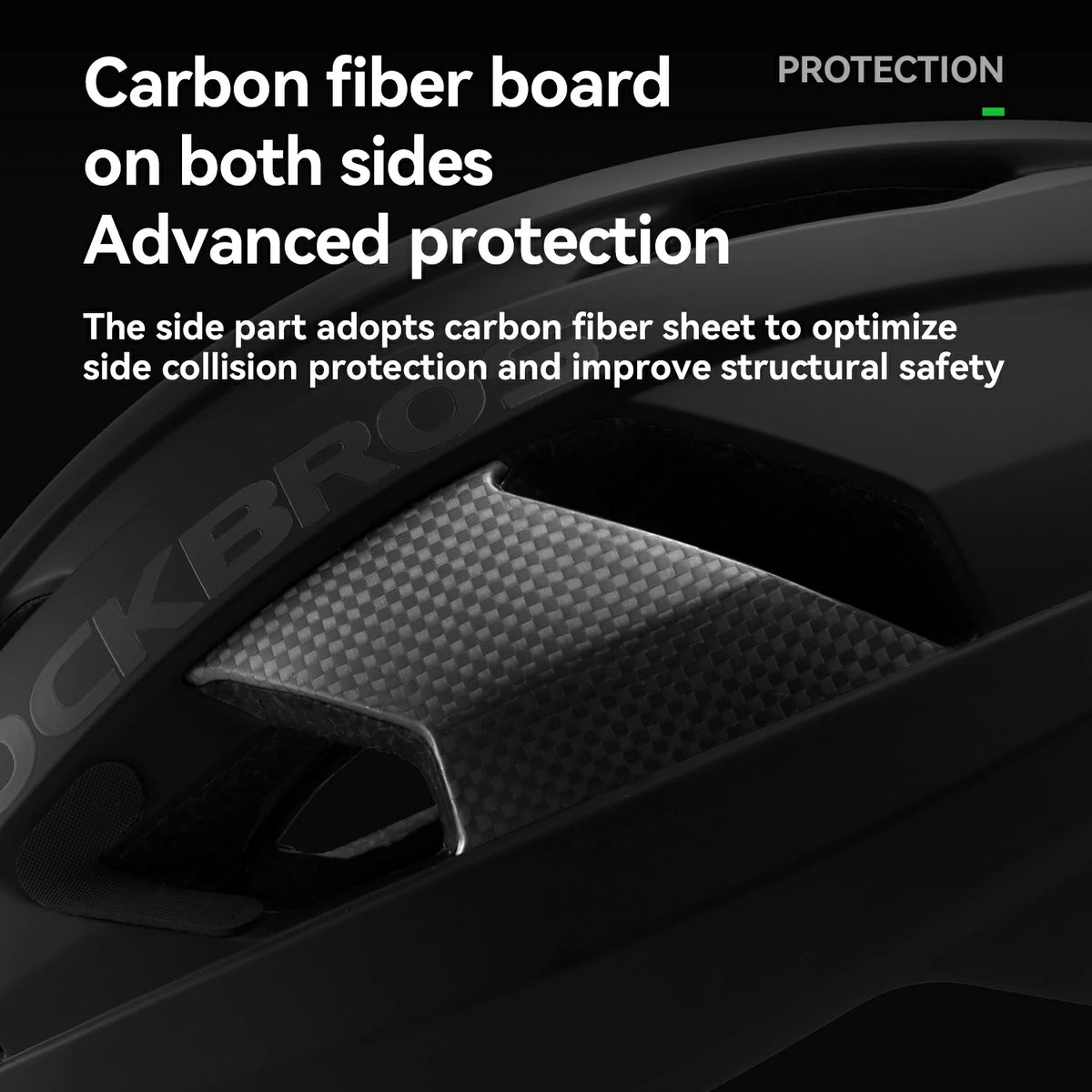 Carbon Fiber Cycling Helmet Antibacterial Lining Ventilated Adjustable Fit 3D-GRID