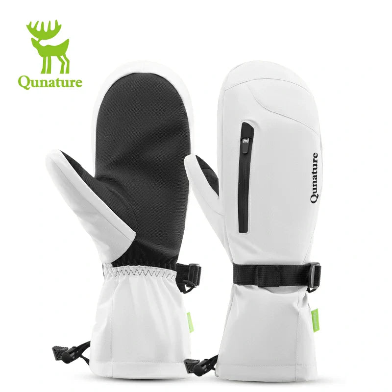 Qunature Full-Palm Ski Gloves Windproof Touchscreen Enhanced Grip