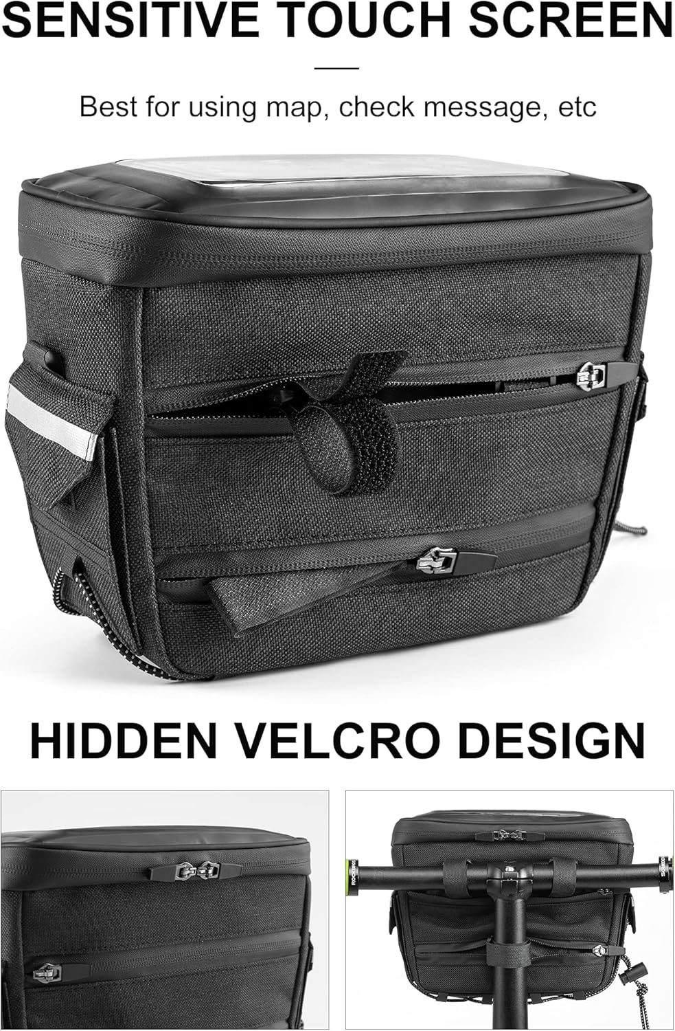 ROCKBROS Bike Handlebar Bag Bicycle Front Storage Bags - ROCKBROS