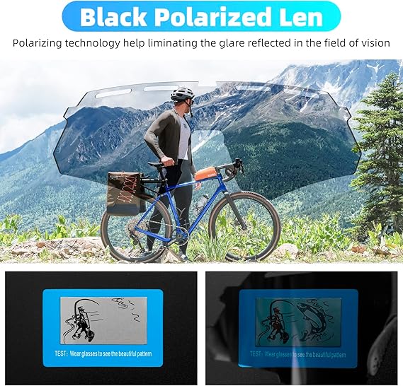 ROCKBROS Polarized Cycling Glasses with 4 Interchangeable Lenses - ROCKBROS