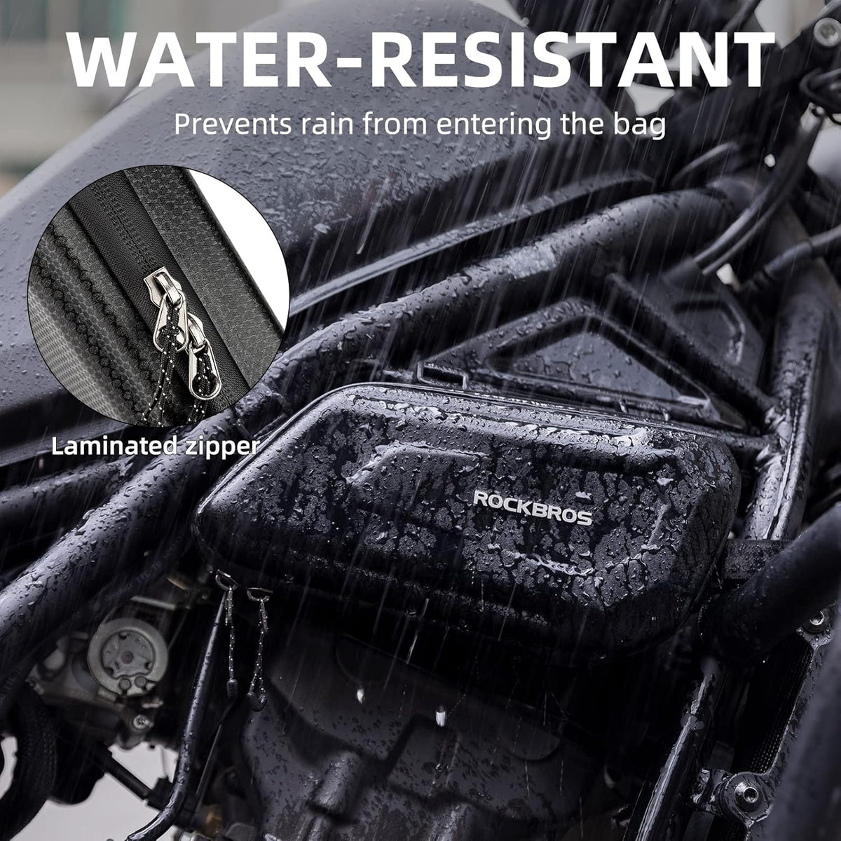ROCKBROS EVA Hard Shell Motorcycle Tool Bag - Water-Resistant Triangle Side Bag - ROCKBROS