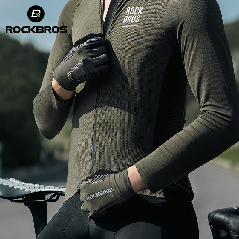 ROCKBROS MTB Gloves - Touch Screen, Anti-Slip Full Finger Cycling Gloves - ROCKBROSUSA