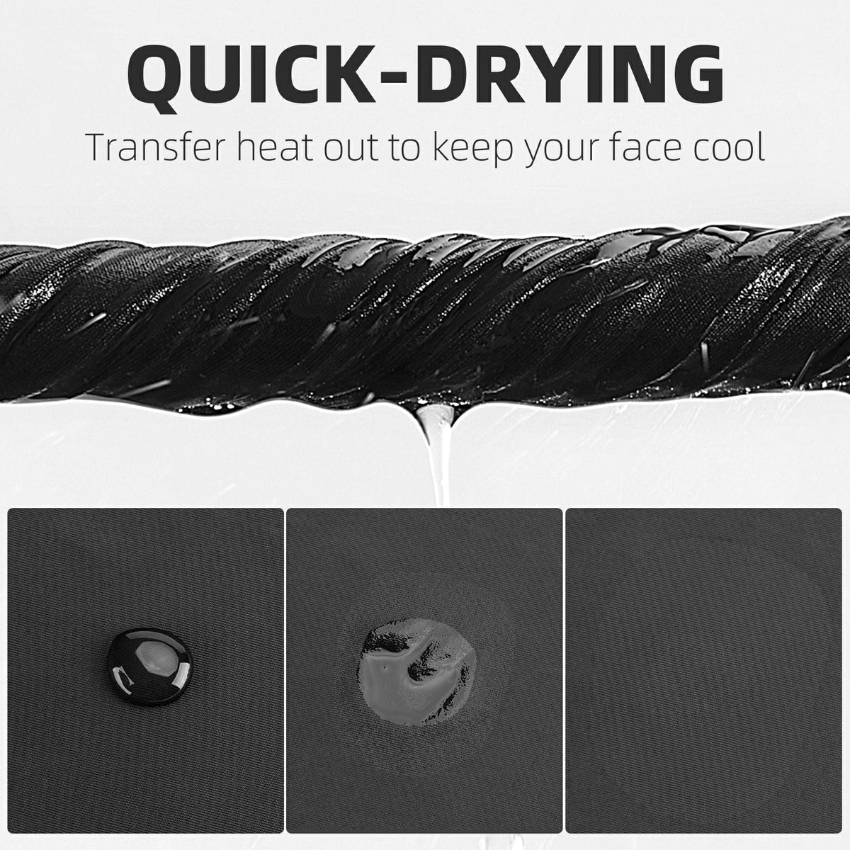 ROCKBROS Bandana refrescante para el cuello con orejeras – Cubrebocas de verano transpirable para ciclismo y pesca