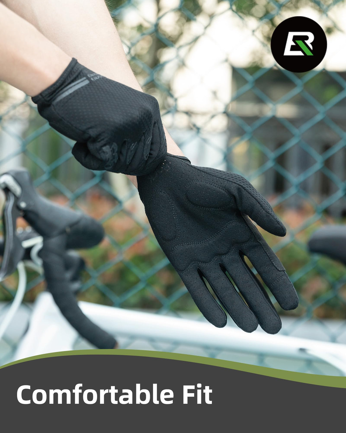 ROCKBROS Breathable Cycling Gloves for Men - Touchscreen MTB Gloves