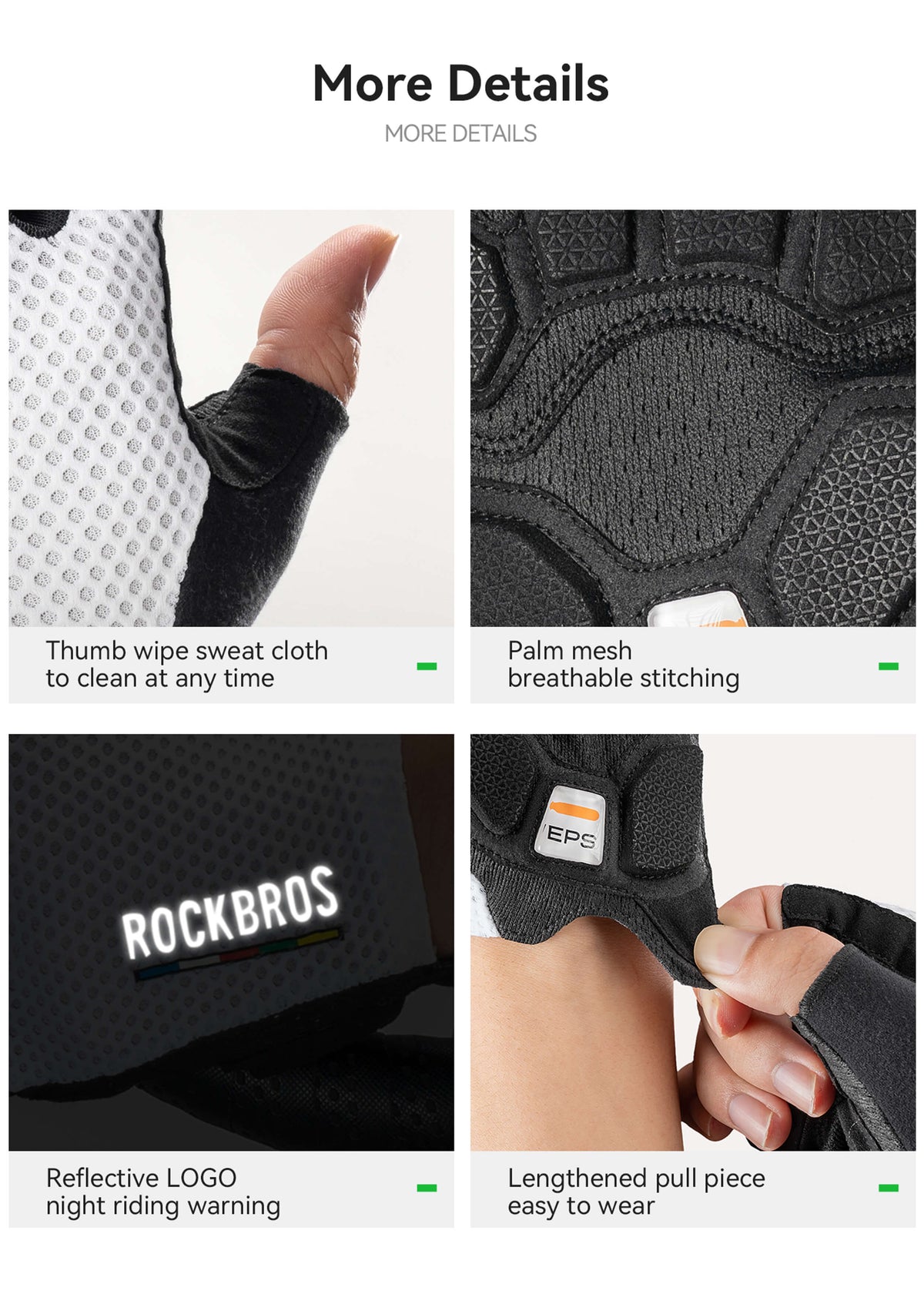 Guantes de ciclismo transpirables antideslizantes de medio dedo | ROAD TO SKY