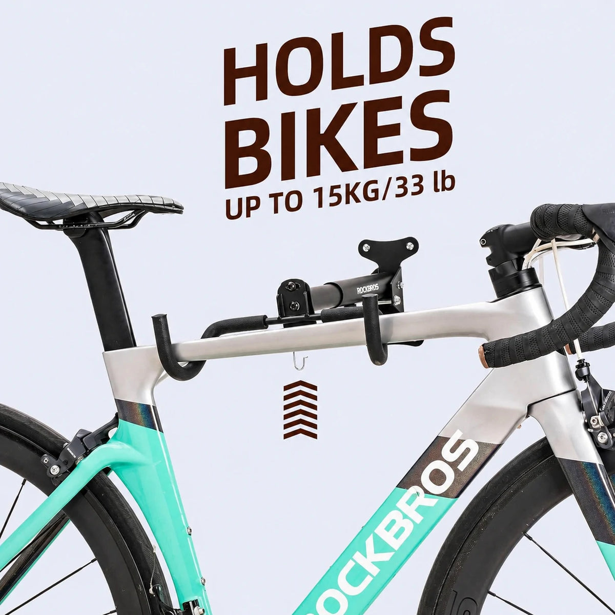 ROCKBROS Wall-Mounted Bike Hanger 33 lb Capacity