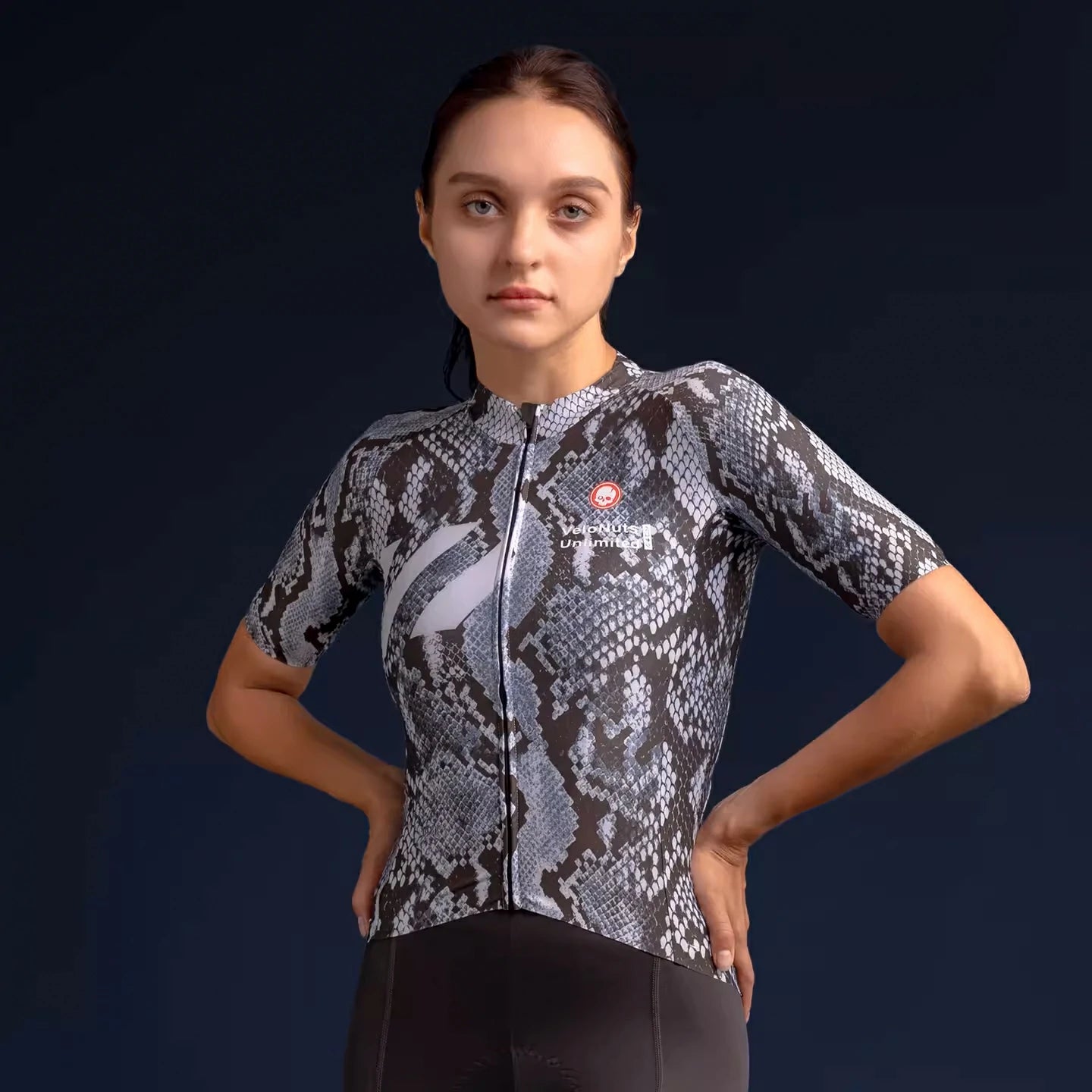 VeloNuts Women¡®s Cycling Jersey Dragon-Blanc