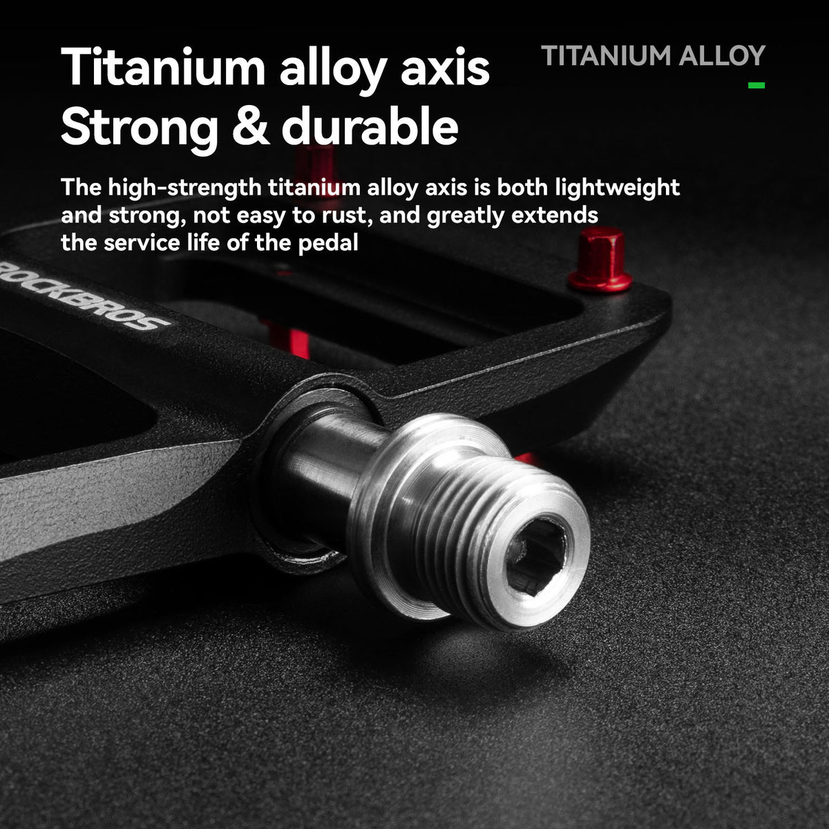 Titanium Axle & Magnesium Alloy 3-Bearing Bike Pedals