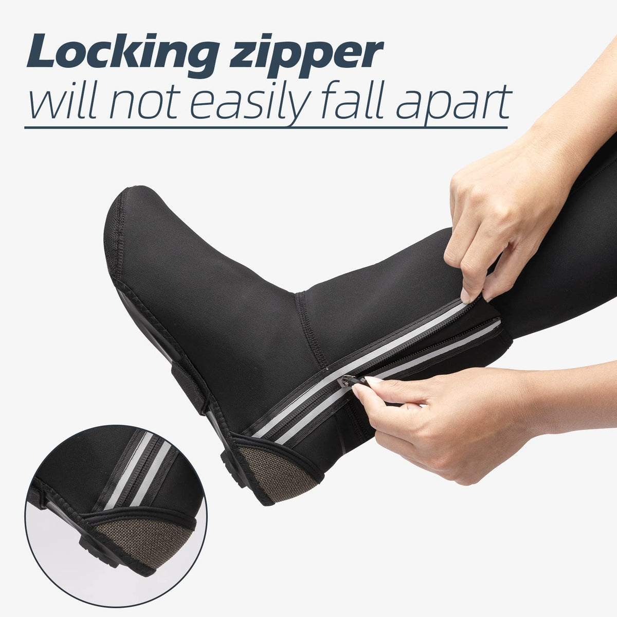 ROCKBROS Winter Windproof Thermal Cycling Shoe Covers - ROCKBROS