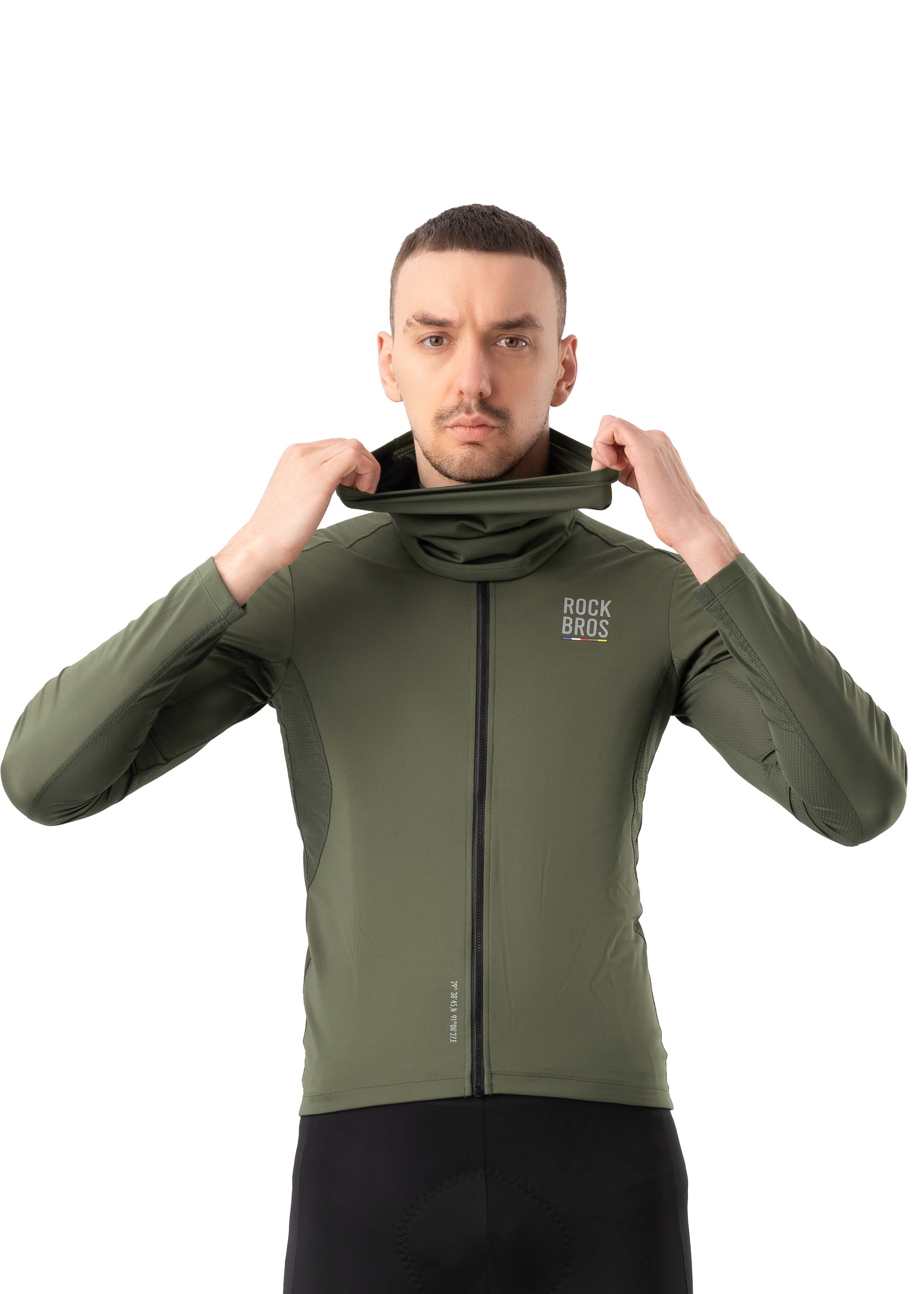 ROCKBROS Road-to-Sky Spring and Autumn Neck Bib #Color_Green