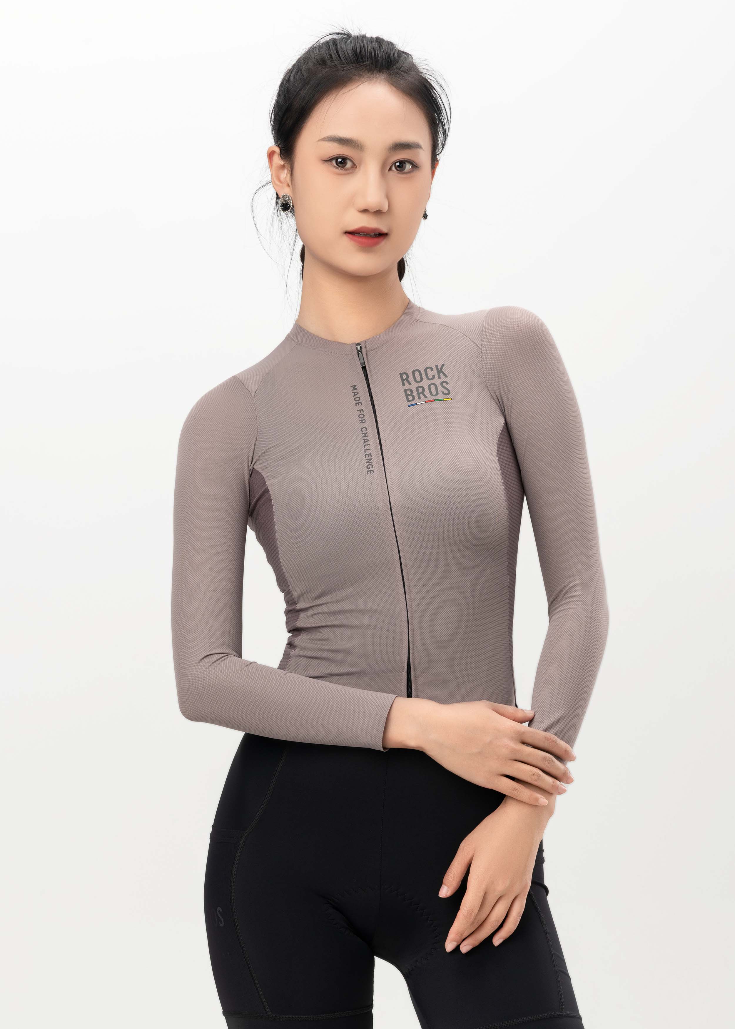 ROAD TO SKY Women's Cycling Long-Sleeved Jersey ¢ò Grey