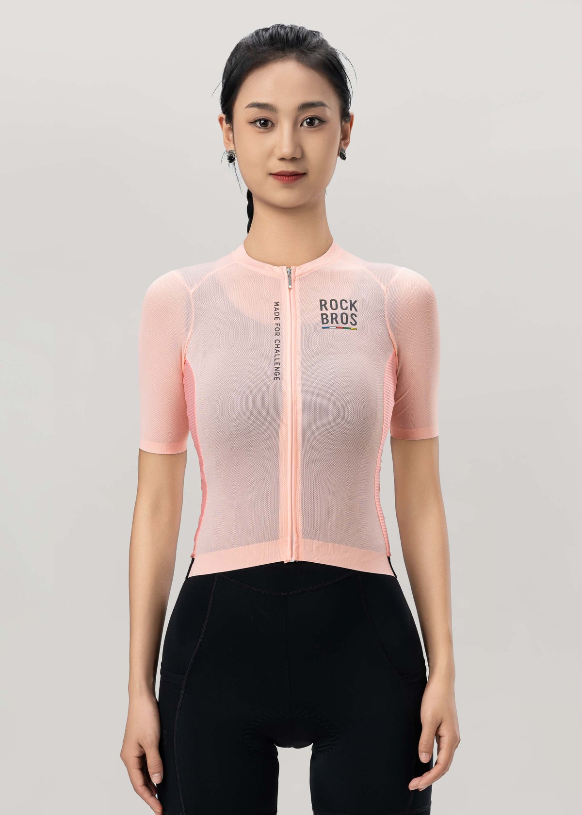 ROAD TO SKY Women's Cycling Short-Sleeved Jersey ¢ò Pink Orange