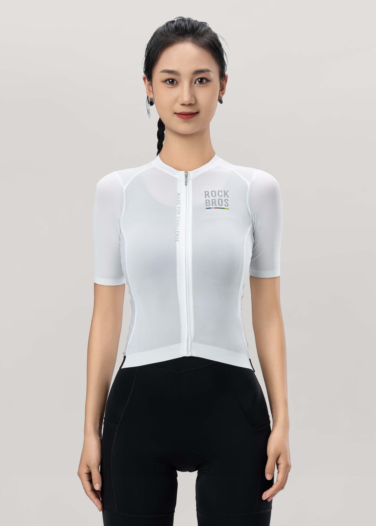 ROAD TO SKY Women's Cycling Short-Sleeved Jersey ¢ò White