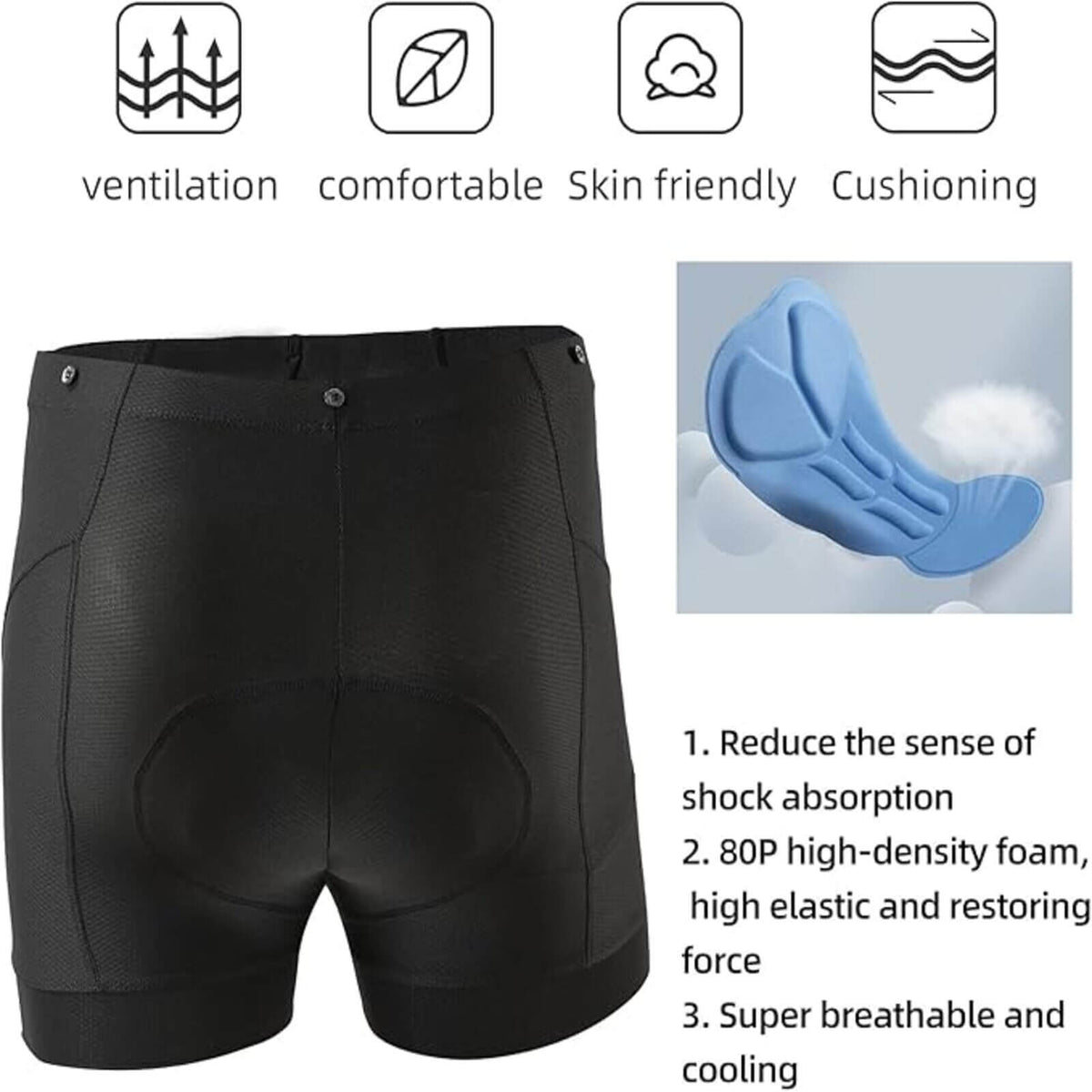 ​ROCKBROS 2-in-1 Cycling Trousers with Quick-Dry Padding - Convertible & Breathable Bike Pants