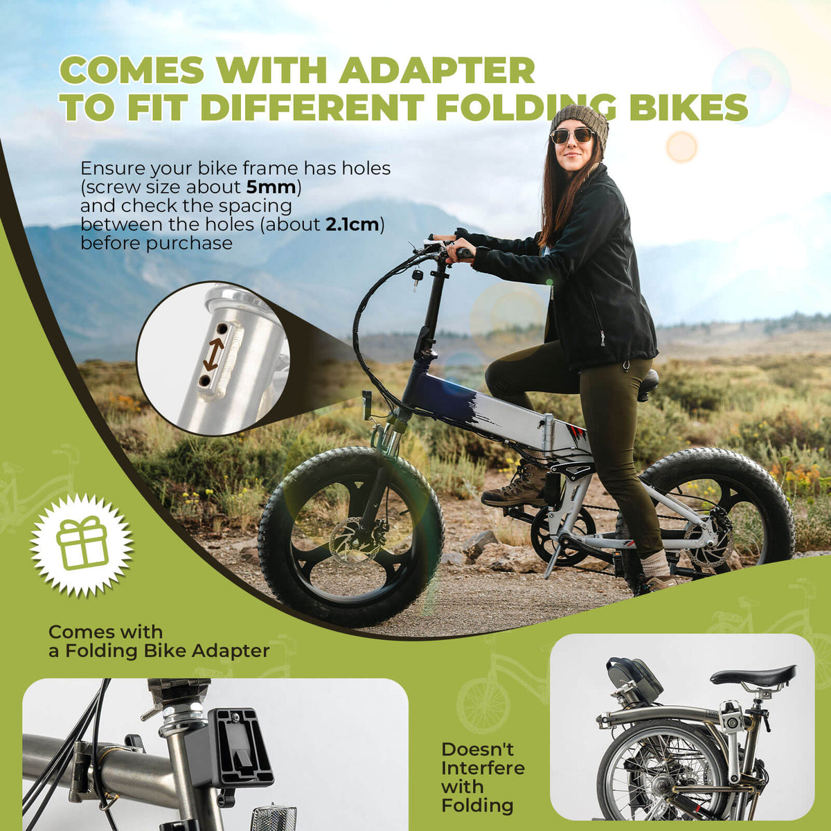ROCKBROS Front Hanger Bag 1.8L – The Ultimate Storage Upgrade for Your Folding Bike!​