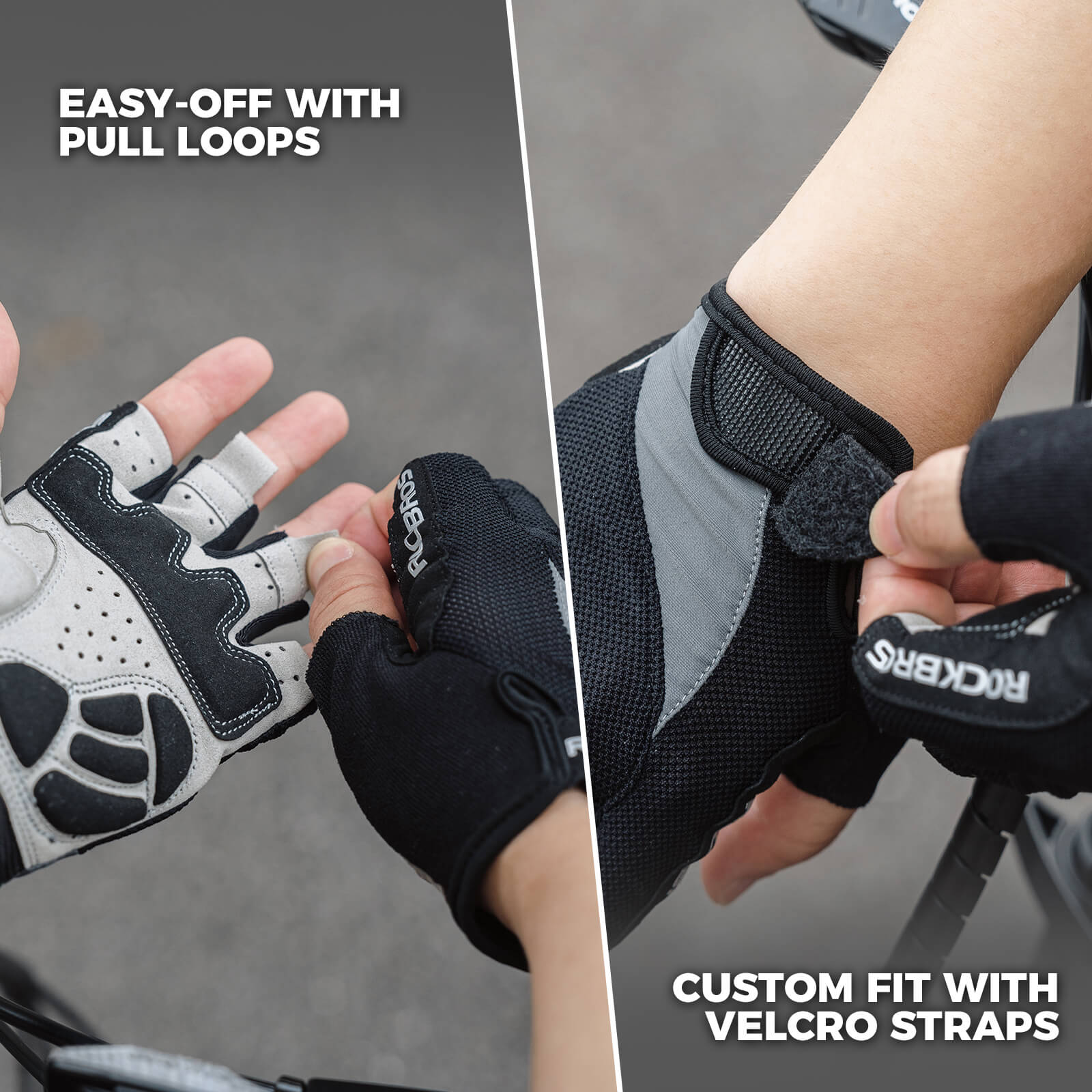 ROCKBROS Half-Finger Gel Padded Cycling Gloves ¨C Grip & Comfort for Summer Rides!