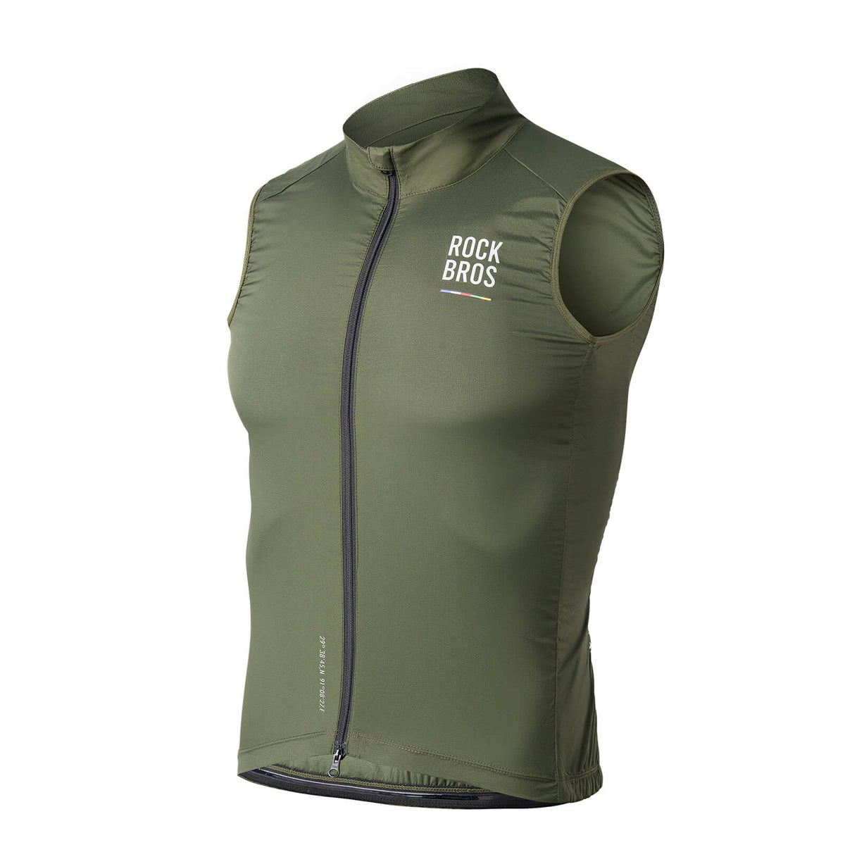 ROCKBROS Men¡¯s Cycling Vest featuring a lightweight, windproof design with UV protection, ideal for outdoor cycling and activities.