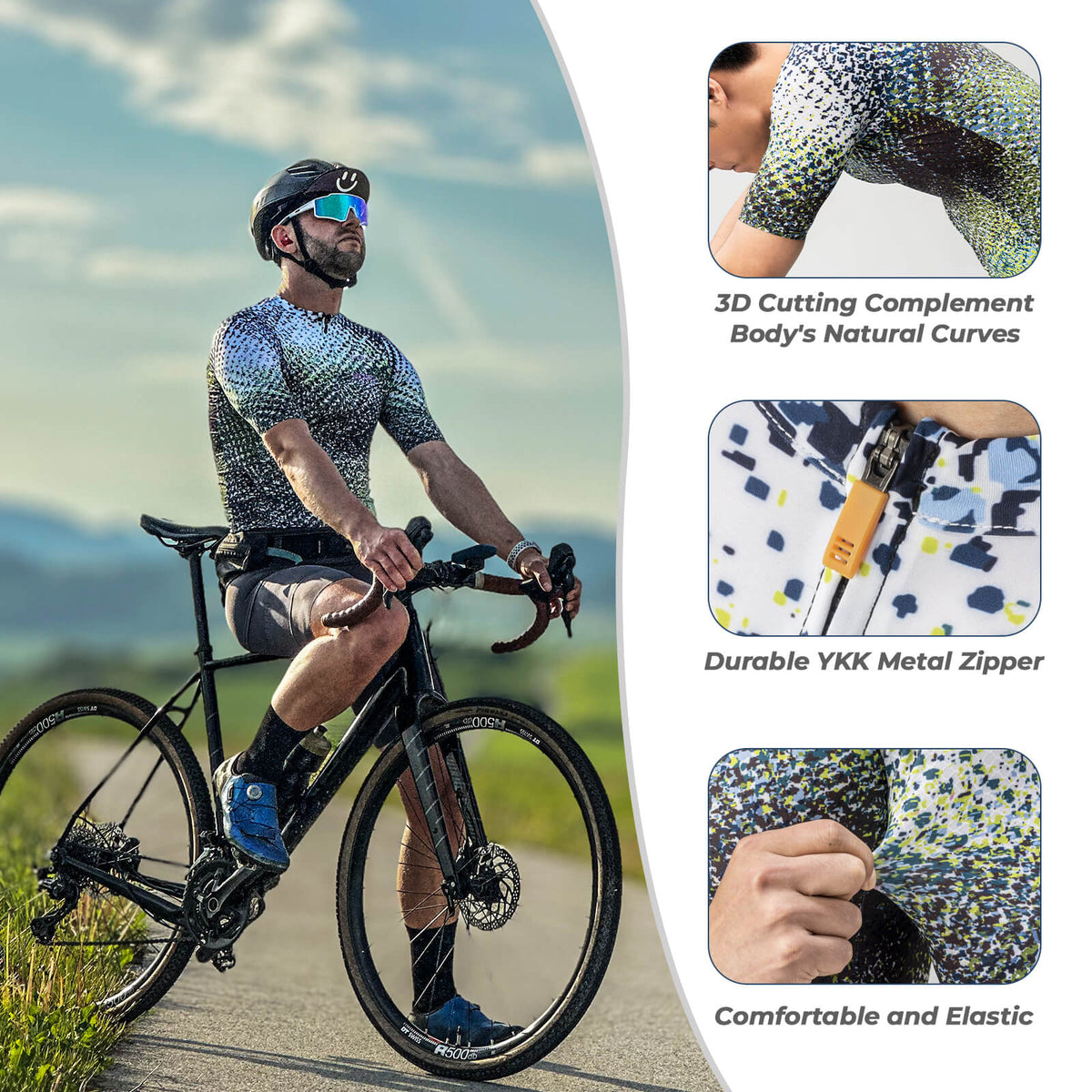 ROCKBROS Camo Cycling Jersey – Stealthy Style, Unstoppable Performance!