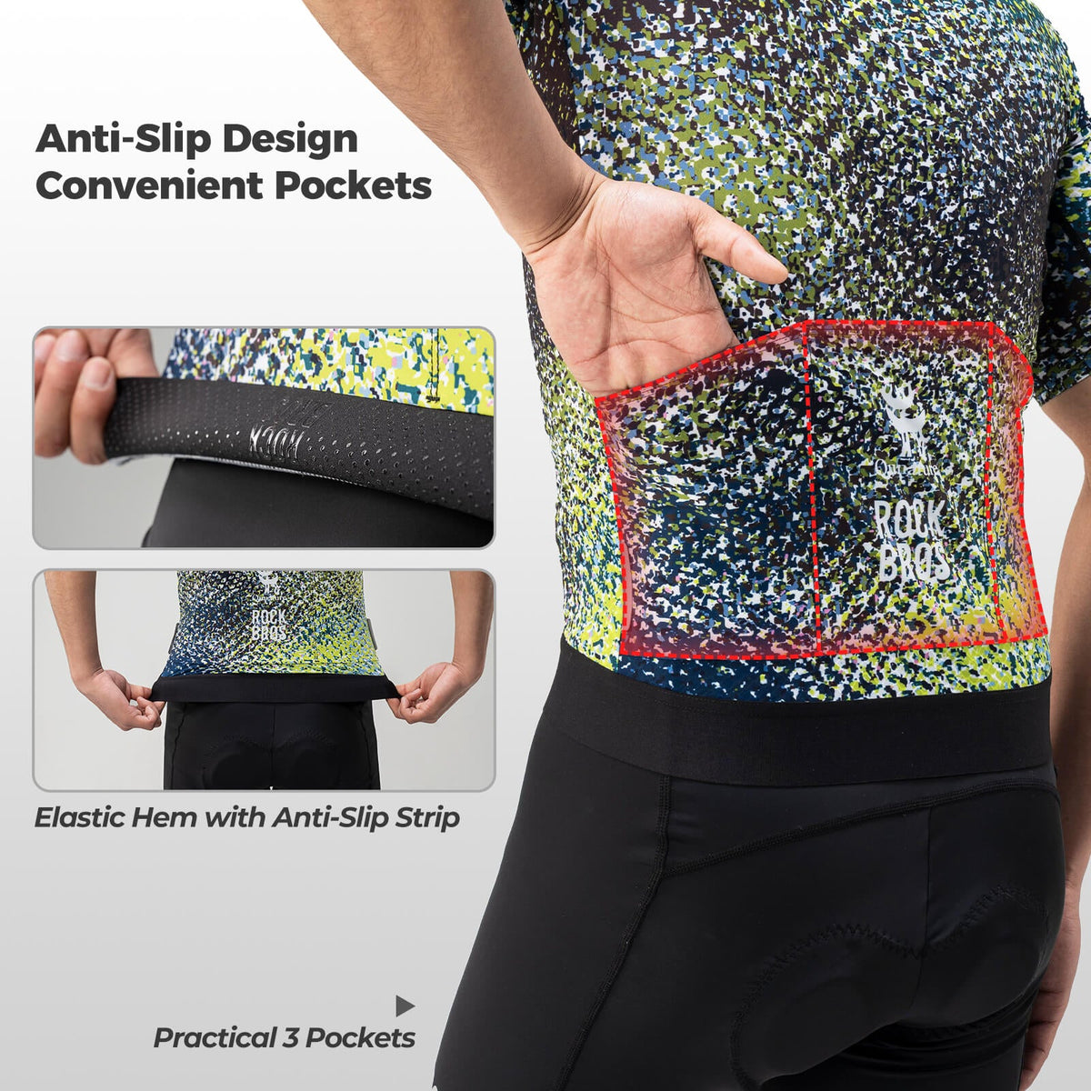 ROCKBROS Camo Cycling Jersey – Stealthy Style, Unstoppable Performance!