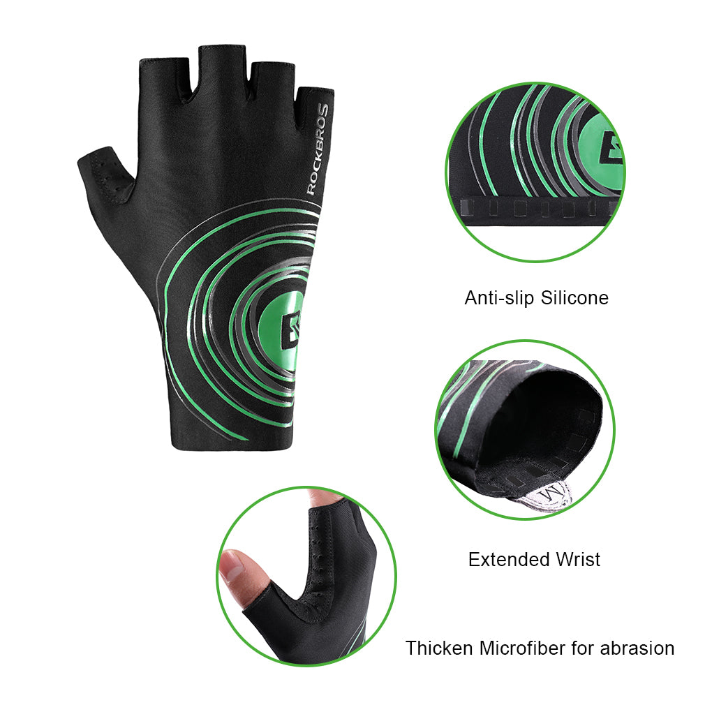 ROCKBROS Guantes de Ciclismo Fitness con Medio Dedo para Montañismo al Aire Libre