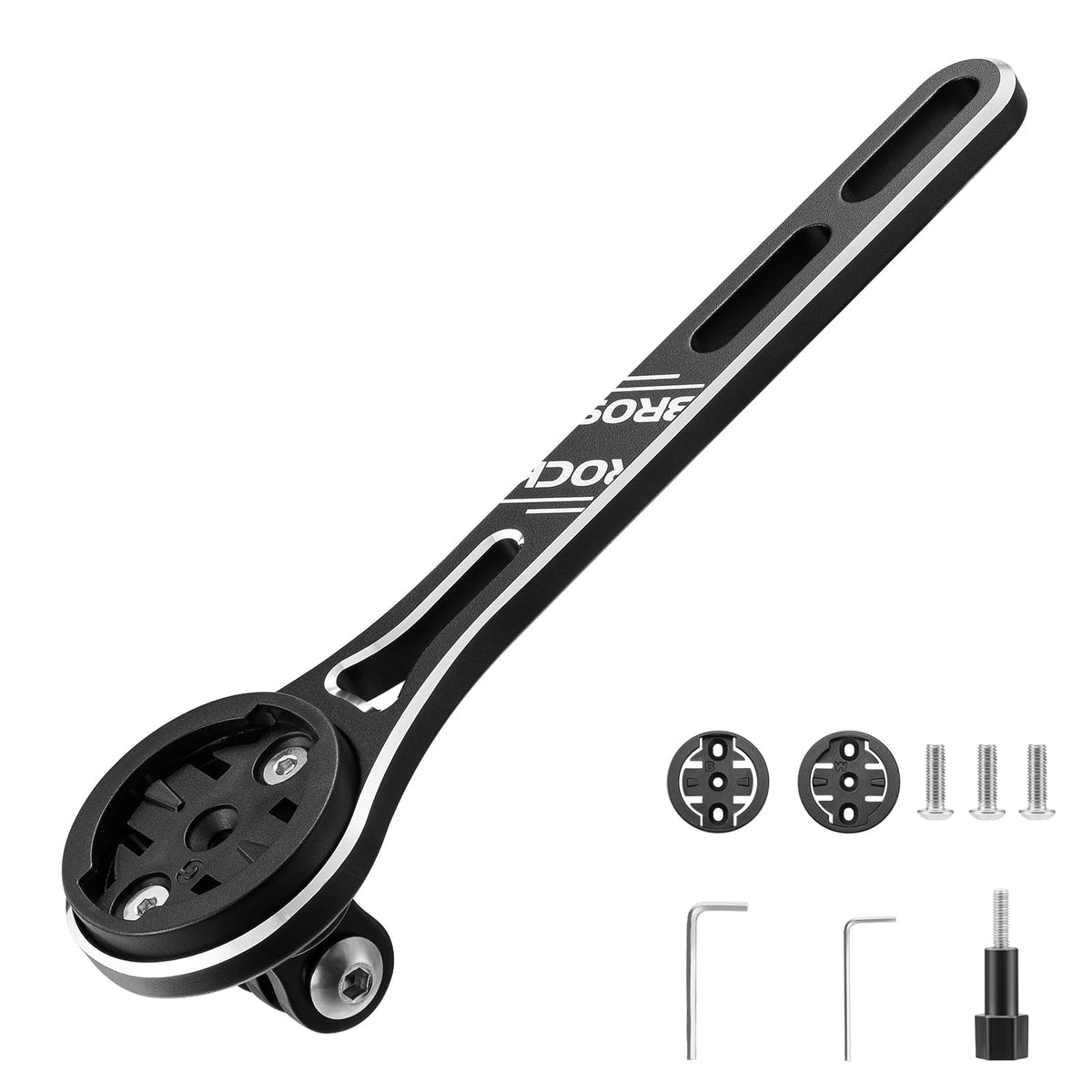 ROCKBROS Bike Aluminum Computer Mount  compatible with Garmin, Wahoo, Bryton, and GoPro - ROCKBROS#color_small logo