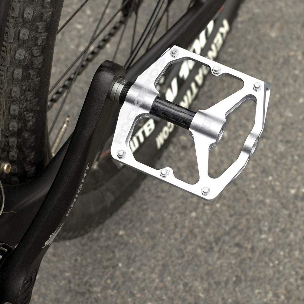 ROCKBROS Mountain MTB Bike Flat 9/16 Lightweight Carbon Fiber Sealed Bearing Pedals - ROCKBROS