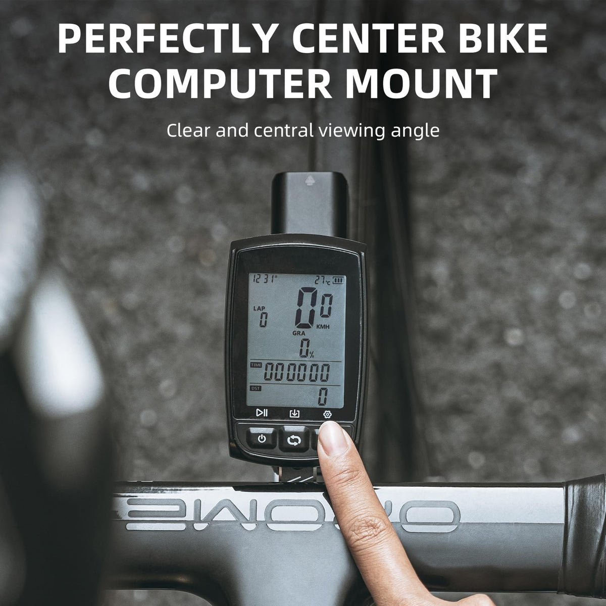 ROCKBROS Bike Aluminum Computer Mount  compatible with Garmin, Wahoo, Bryton, and GoPro - ROCKBROS#color_small logo