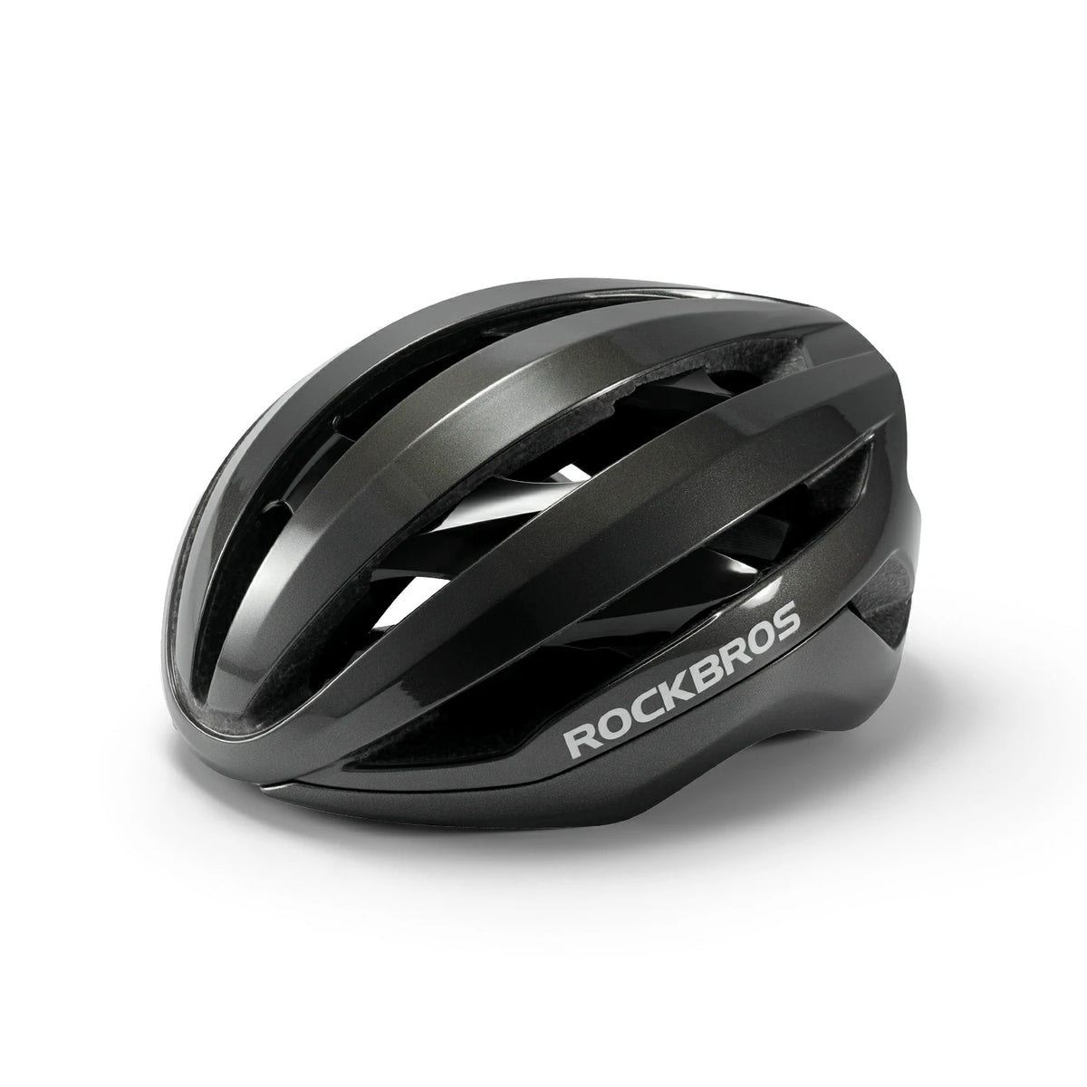 Titanium helmet with 'RockBros' branding on a white background #Color_Titanium