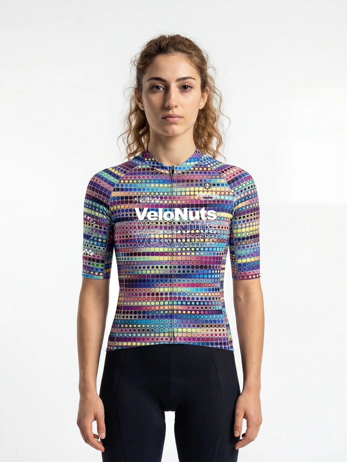 Women's Cycling Jersey Retro Signal#Type_Neon Dotwave