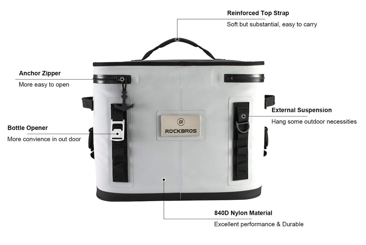 ROCKBROS Soft Cooler 30 Can Insulated Leak Proof Soft Pack - ROCKBROS