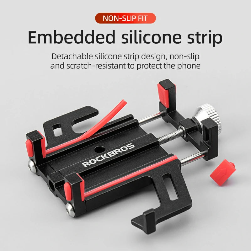 Aluminum Alloy Phone Mount Fits 2.2–3.7 in Wide