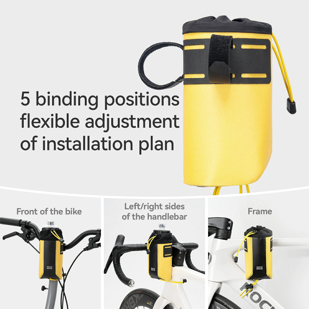 AS-162 100% Waterproof Water Bottle Handlebar Bag 1L