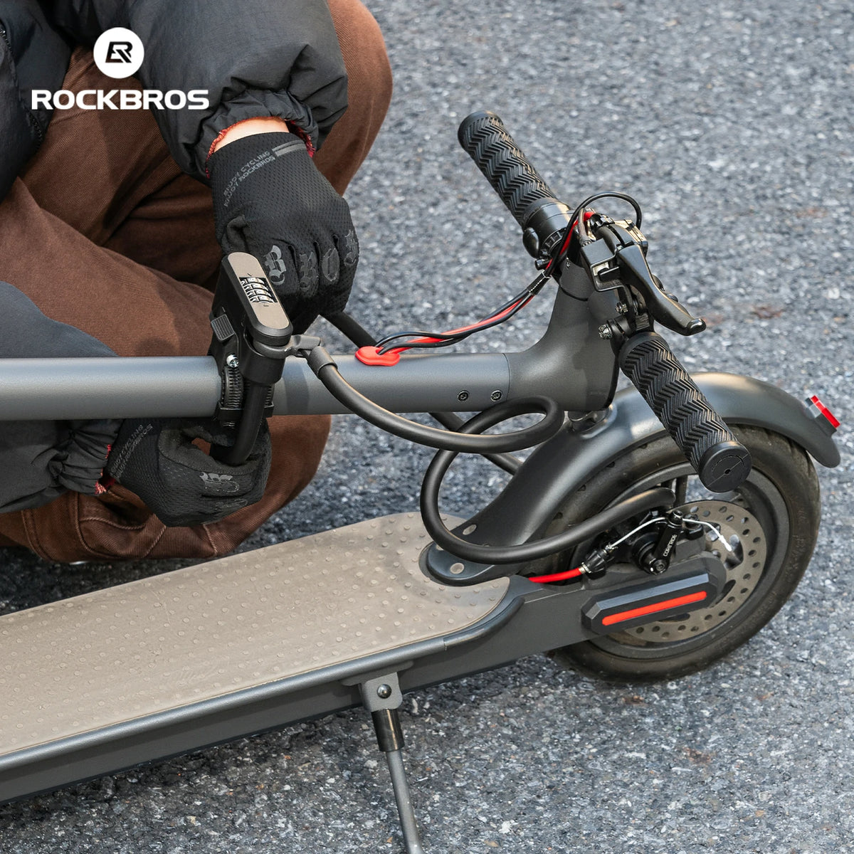 ROCKBROS U-Lock and Cable Scooter Bike Lock