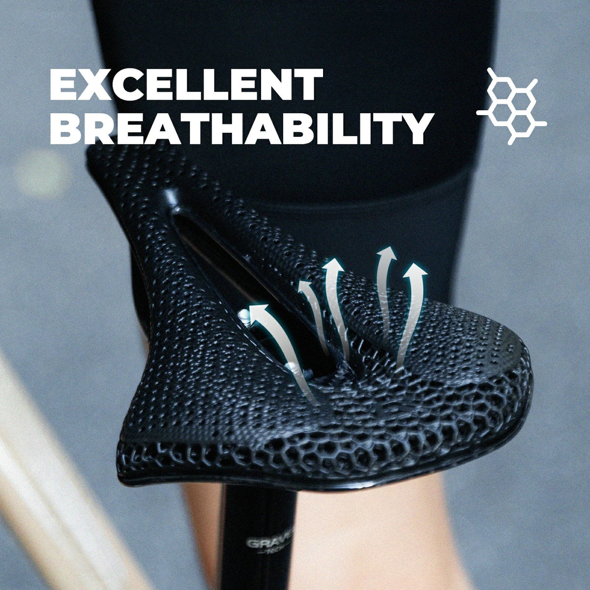 Comfortable soft 3D printed bicycle saddle for long rides