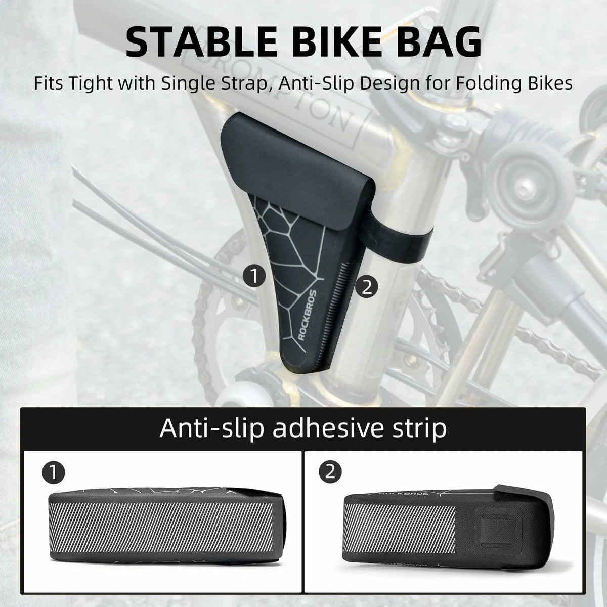 Bike Frame Storage Bag, Waterproof Bicycle Triangle Pouch