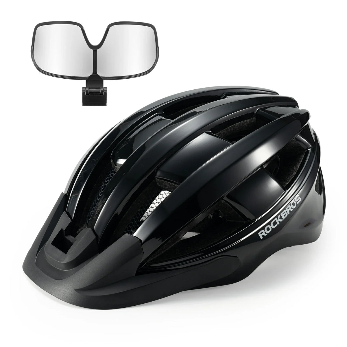 Helmet for cycling with photochromic visor and USB light#Color_Black