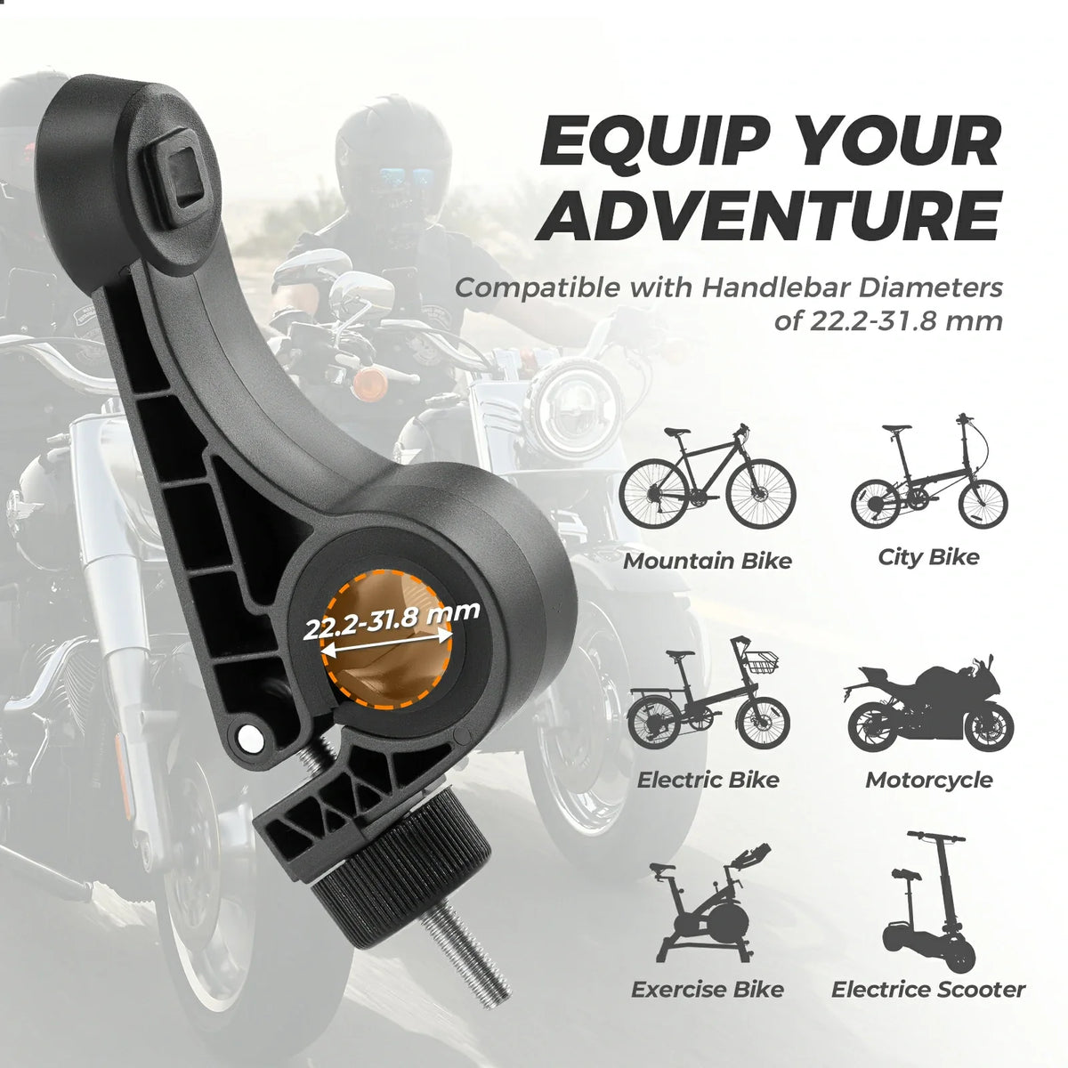 360 degree rotating bike phone holder for iPhone or smartphone