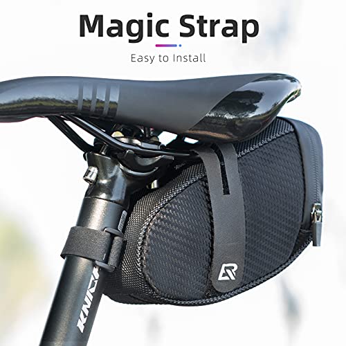 Bolsa para sillín de bicicleta con correa, paquete en cuña para ciclismo 0,75 L